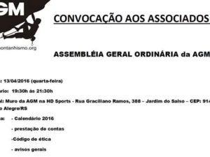 Assembléia da AGM – 13/04/2016 – 19:30hs